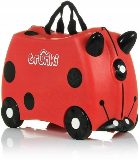 Detský kufrík Trunki 18 l čierny, Odtiene červenej